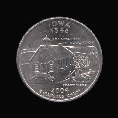 Reverse of Iowa State Quarter