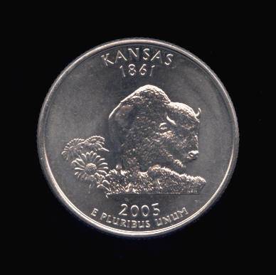Reverse of Kansas State Quarter