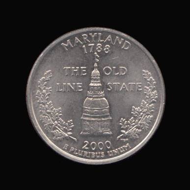Reverse of Maryland State Quarter