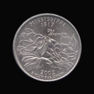 Reverse of Mississippi State Quarter