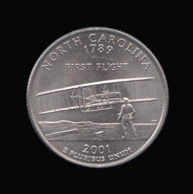 Reverse of North Carolina State Quarter