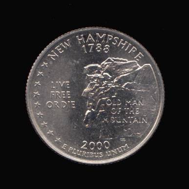 Reverse of New Hampshire State Quarter