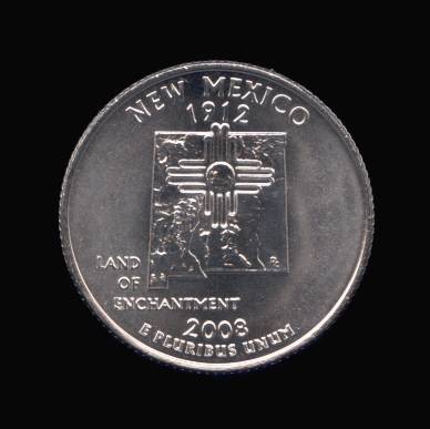 Reverse of New Mexico State Quarter