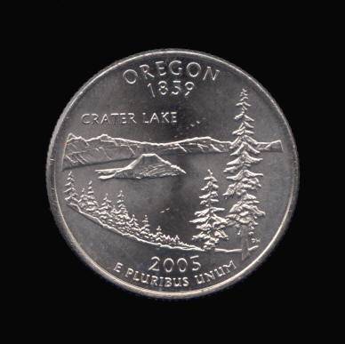 Reverse of Oregon State Quarter
