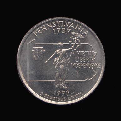 Reverse of Pennsylvania State Quarter