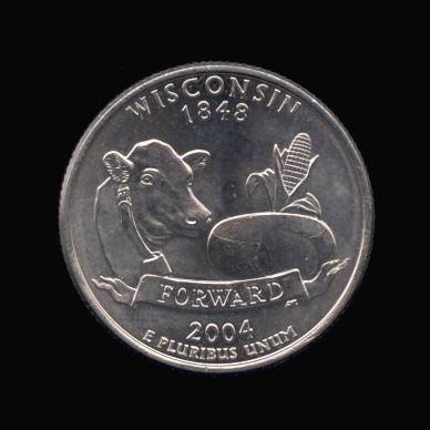 Reverse of Wisconsin State Quarter