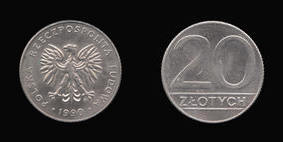 Copper-Nickel 20 Zlotych of 